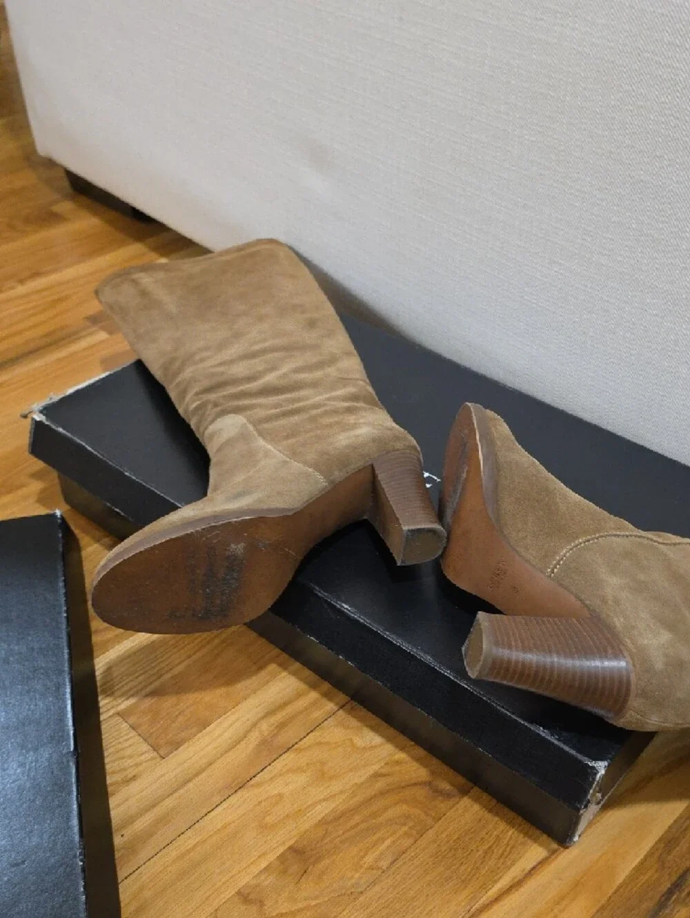 J. Crew Tall Suede Over-the-Knee Boots in Camel Brown